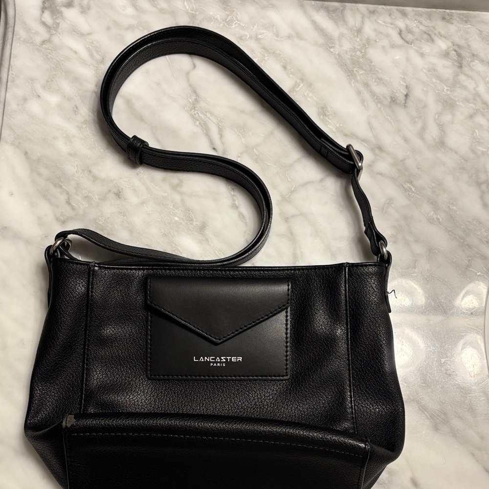 🖤LANCASTER Black Leather Crossbody Bag